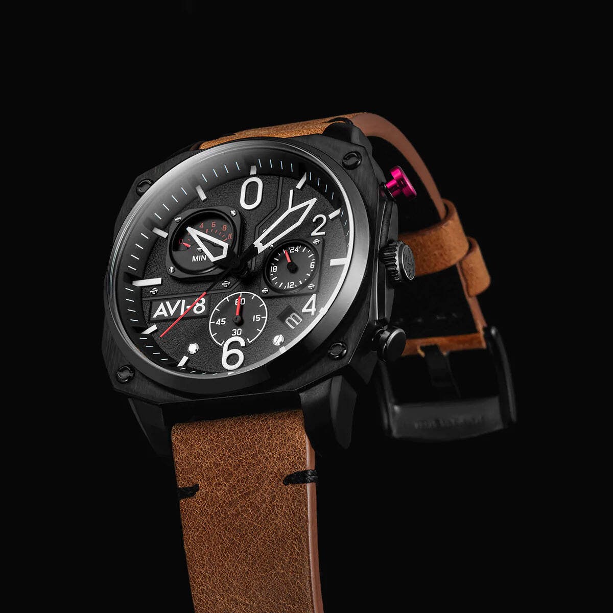 Hawker Hunter Retrograde Chronograph | Black Dial Wristwatch AV-4052-02