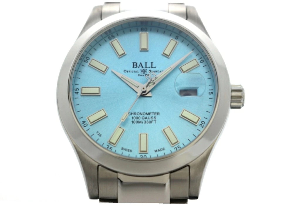Ball Watch Marvelight Chronometer NM9026C Stainless Steel 38mm Blue Dial #DW699