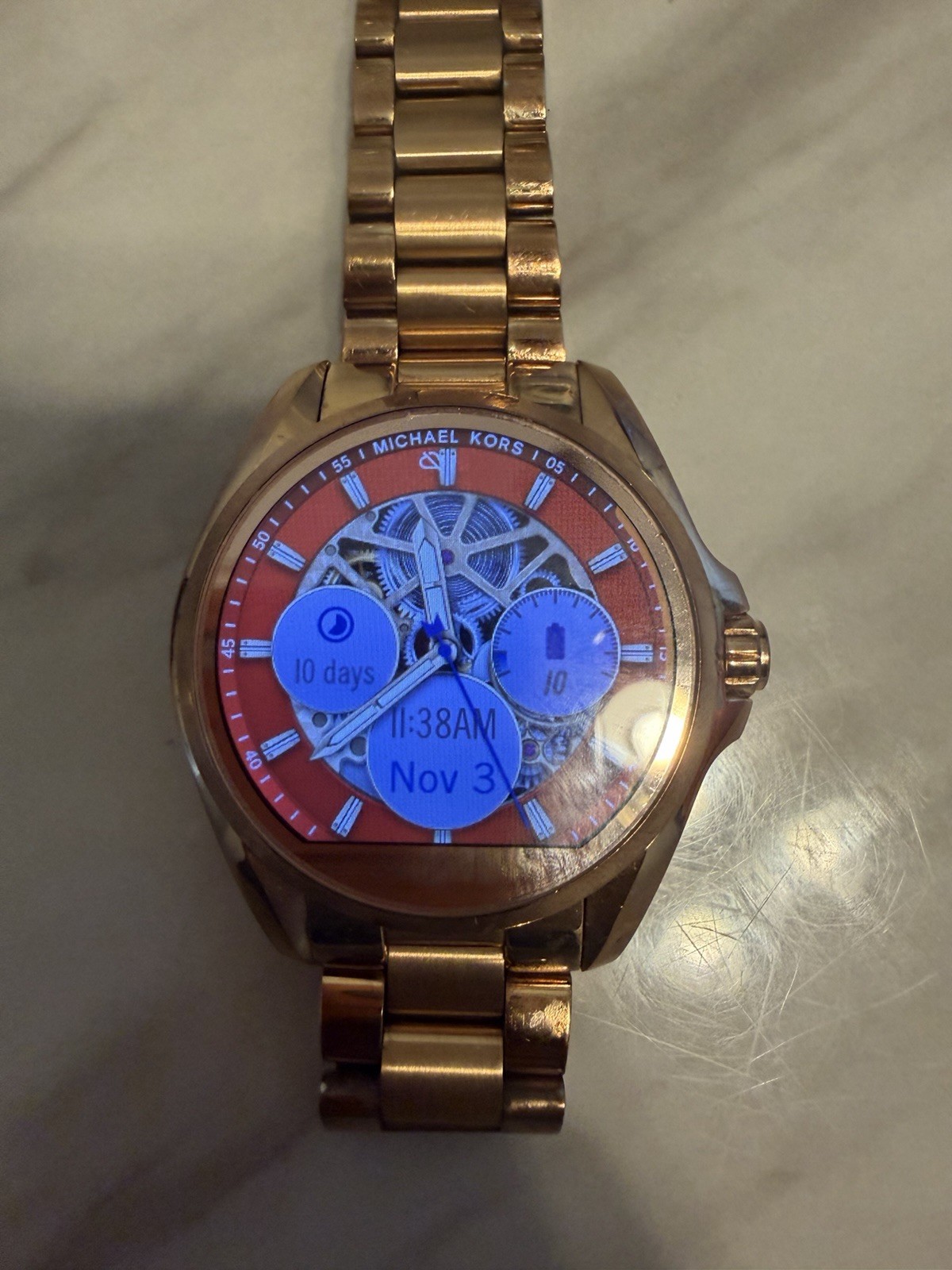 Michael Kors Rose Gold Access Bradshaw 2.0 Smartwatch Watch 44mm Battery Powered