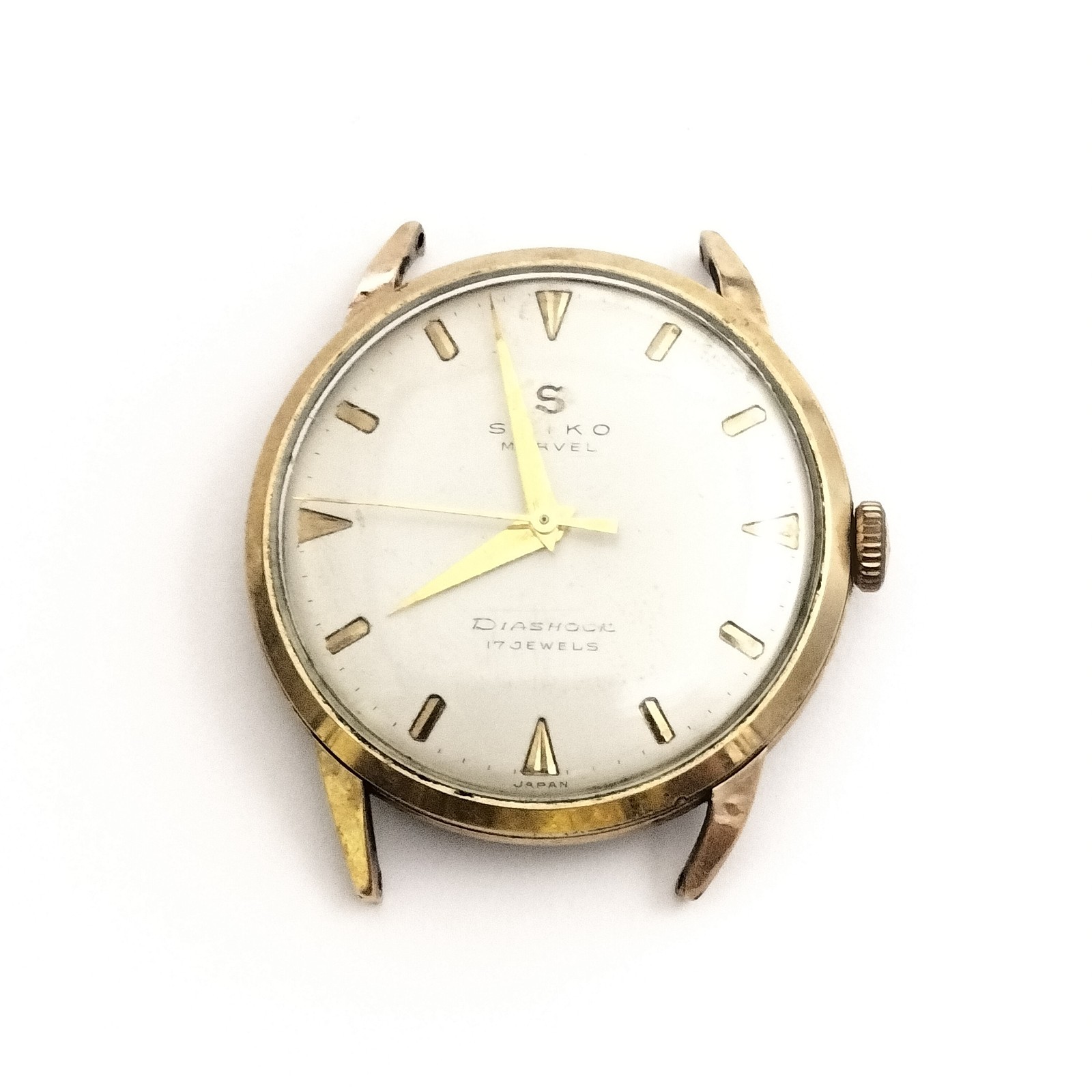 Vtg Seiko Marvel 14045 S-Mark 14K Gold Filled 17J Diashock Manual For Repair