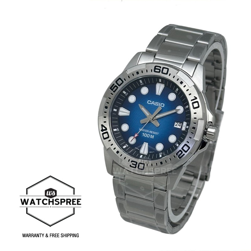 Casio Men’s Analog Marine Sports S. Steel Band Watch MTD140D-2A MTD-140D-2A