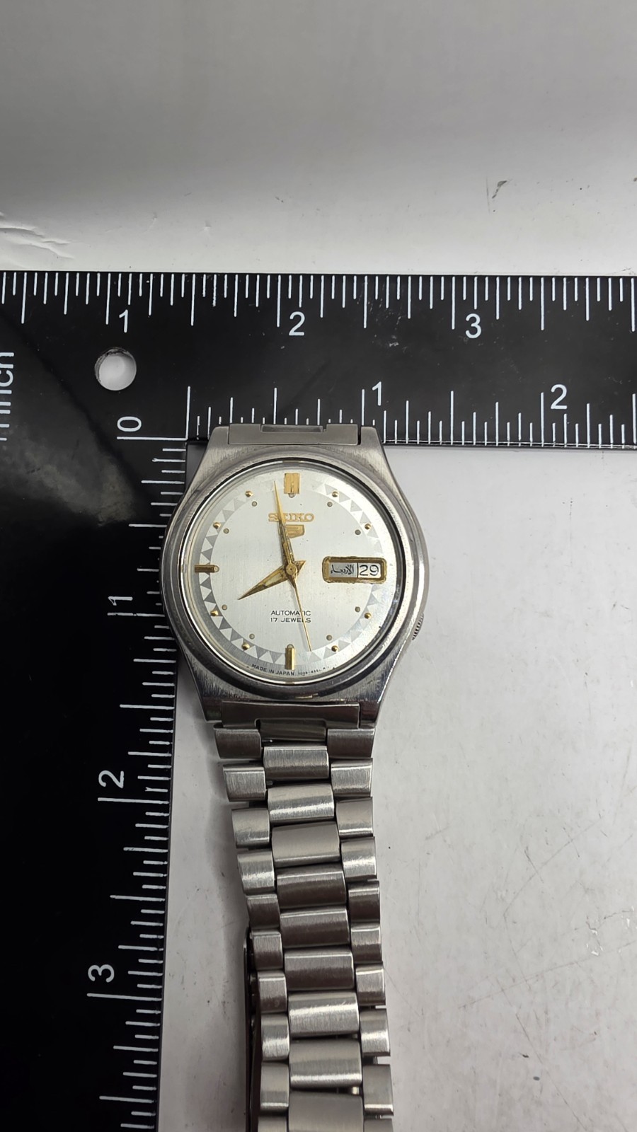 Seiko 7009 3171 Automatic Stainless Steel Serviced Wristwatch Day-Date