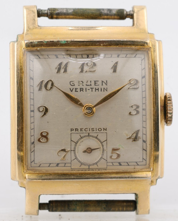 GRUEN VERI-THIN PRECISION TANK WATCH, 25.44x35mm CASE, 16mm LUG, cal. 425 (HV)