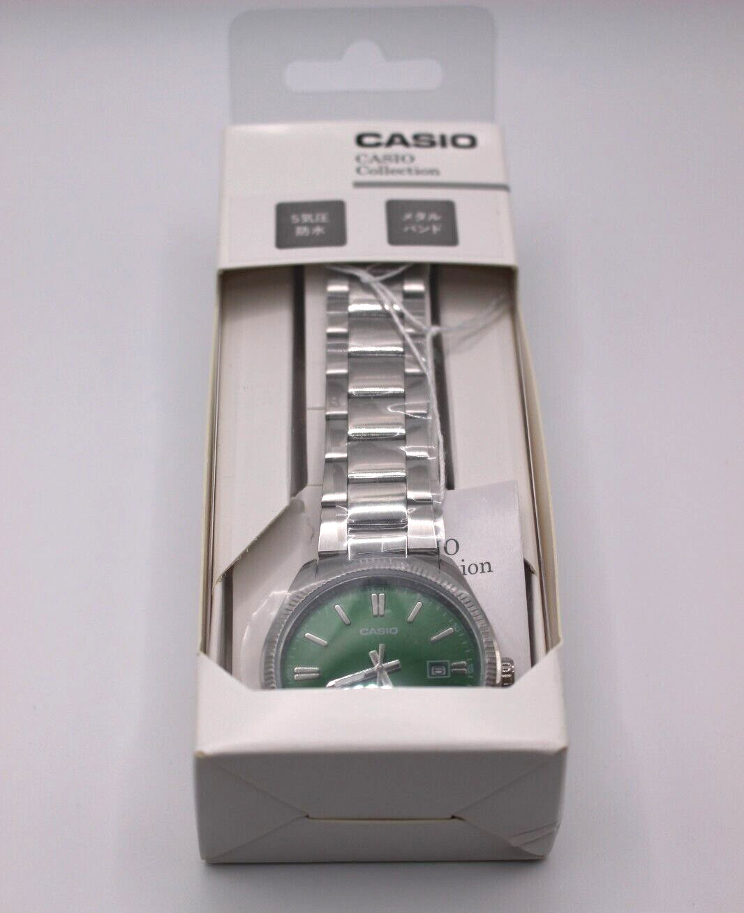 CASIO Collection MTP-1302D-3AJF Green x Silver Mens Watch Dark Dial Analog Gift