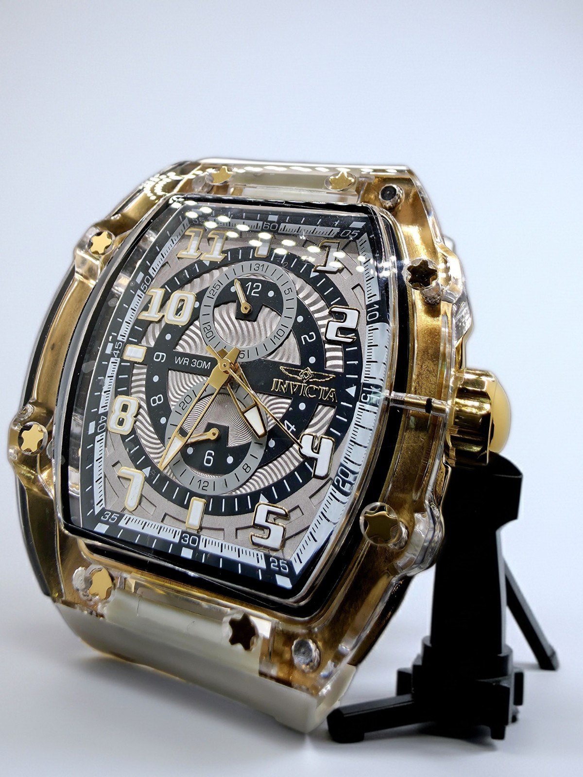 🔥🔥🔥Invicta Racing Cyclone men 48.5mm White gold🔥🔥🔥