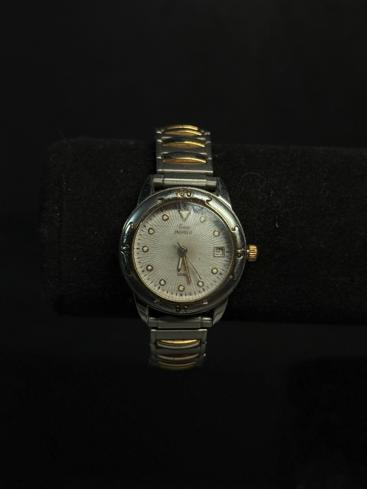 Timex Indiglo Quartz Watch Two Tone Date Water Resistant Philippines CR1216