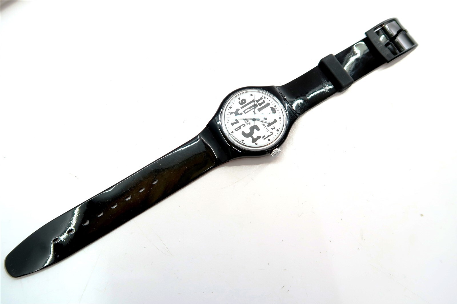 Swatch Automatic Watch BLACK BOARD SAB103 with Case & Papers 1995 NOS
