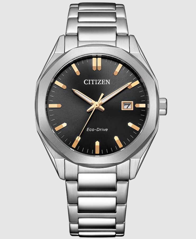 Citizen Men’s Classic Eco-Drive Silver Stainless Steel Watch 20 MM BM7620-83E