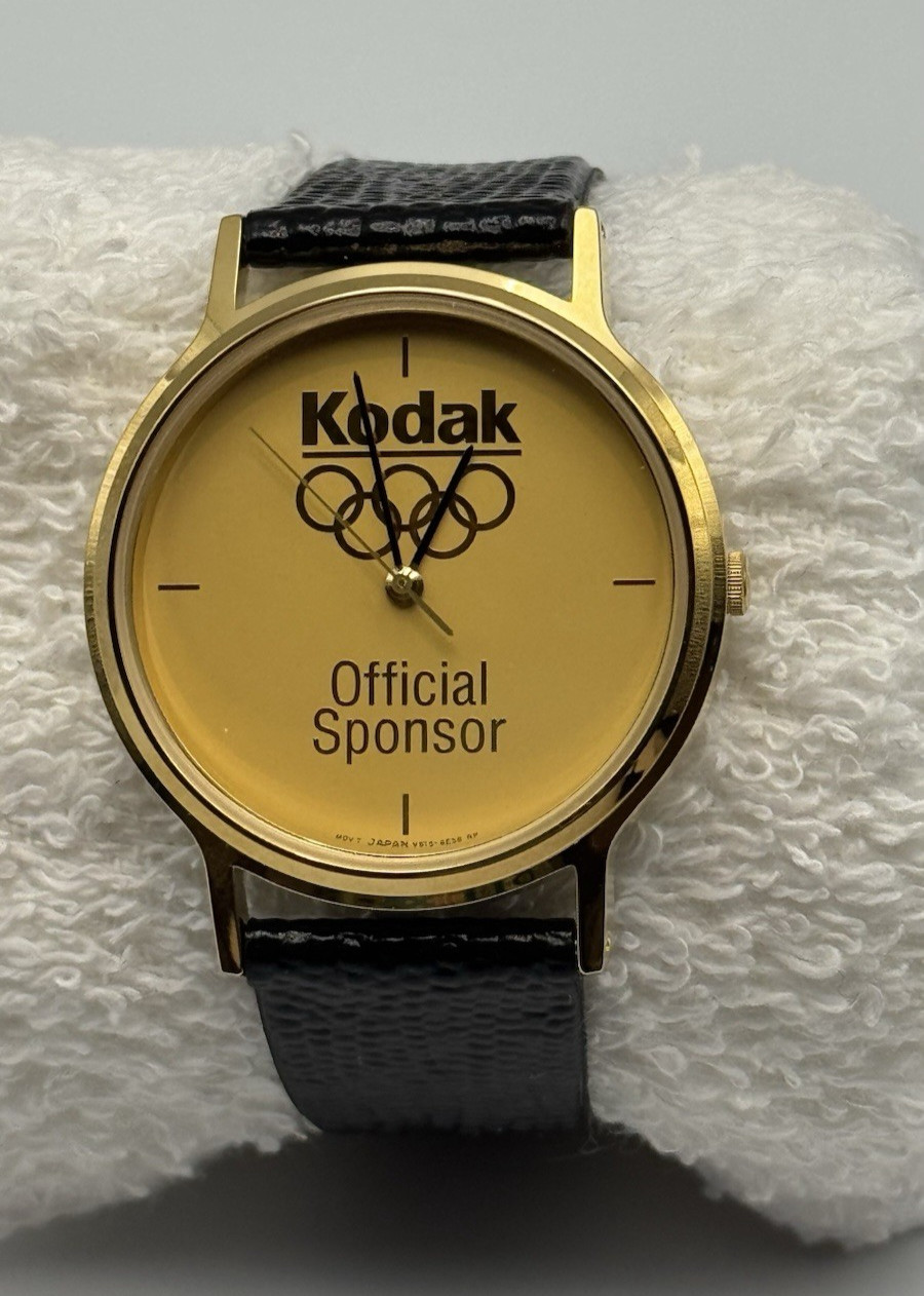 Men’s Vintage LORUS By Seiko Kodak Olympic Sponsor Gold Tone Watch, V515-8A00