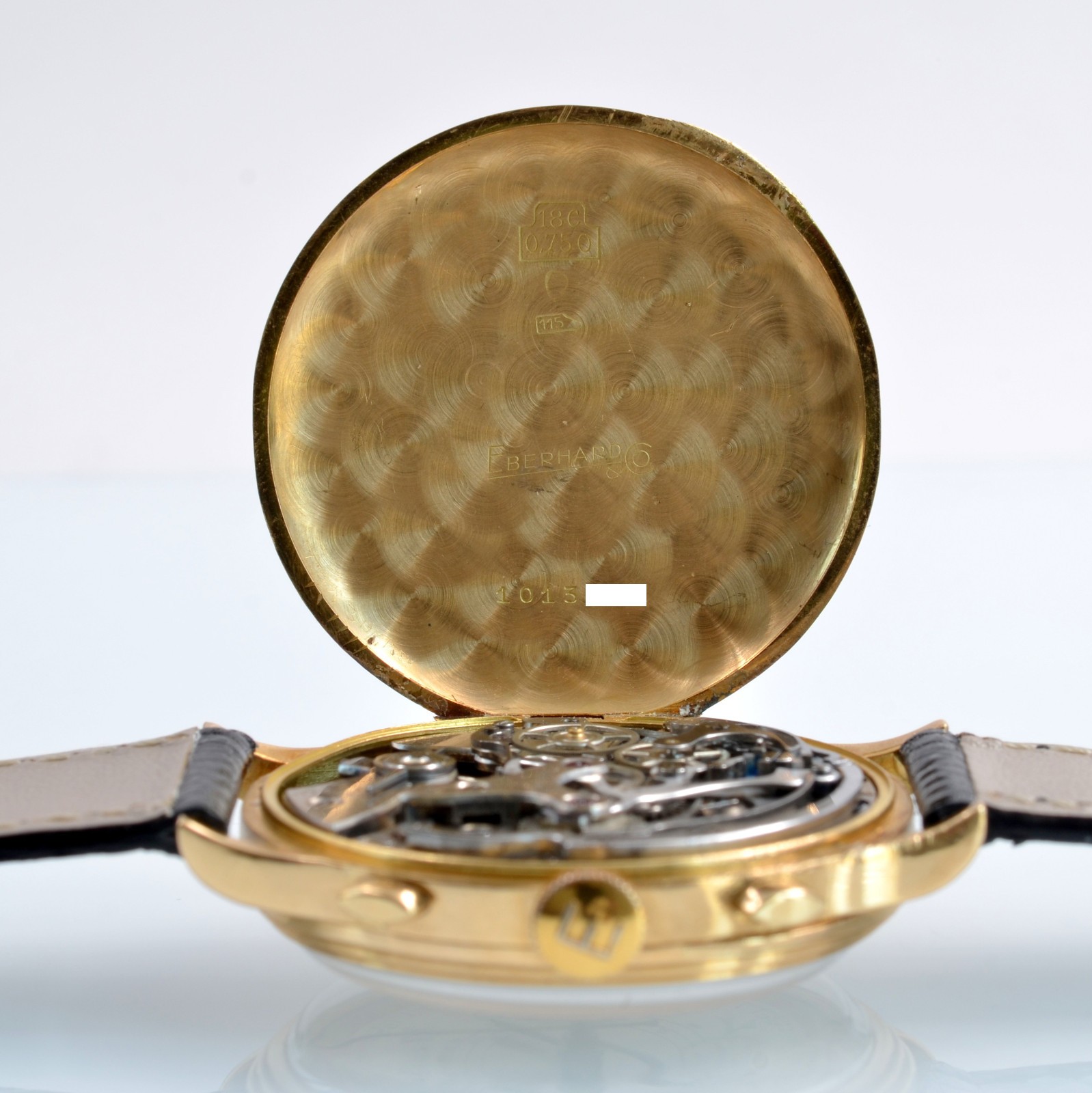 EBERHARD & CO Pre-Extrafort Tri-compax Oversize yellow gold 18KT 1937 very rare