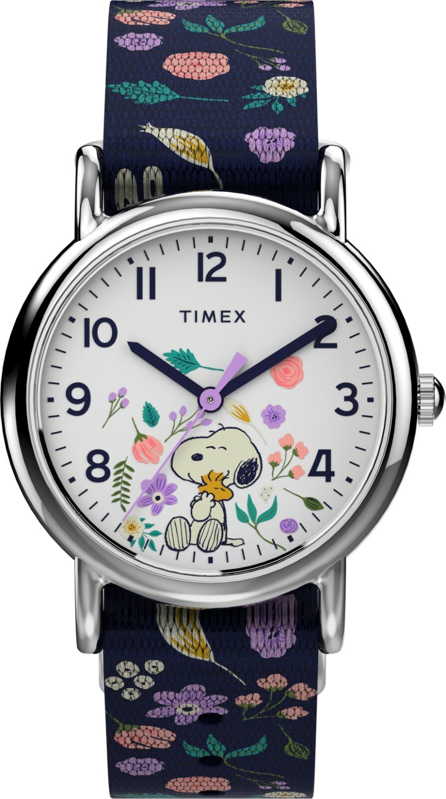 Timex TW2V45900, Peanuts-Snoopy Weekender Watch, Nylon Strap, Indiglo