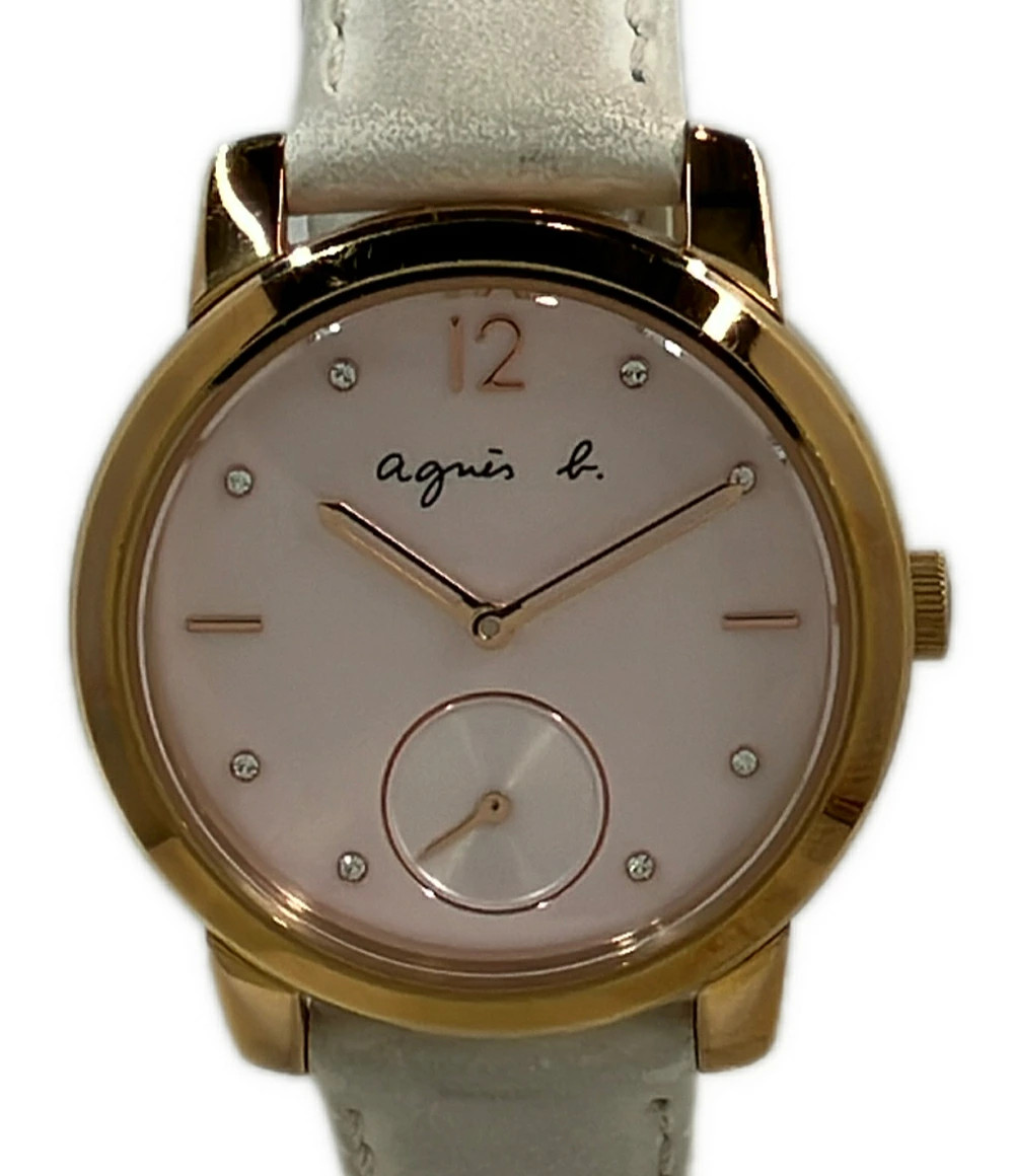 [A1R] agnes b. Quartz Watch Pink VD78-KWW0 Ladies [r4t]