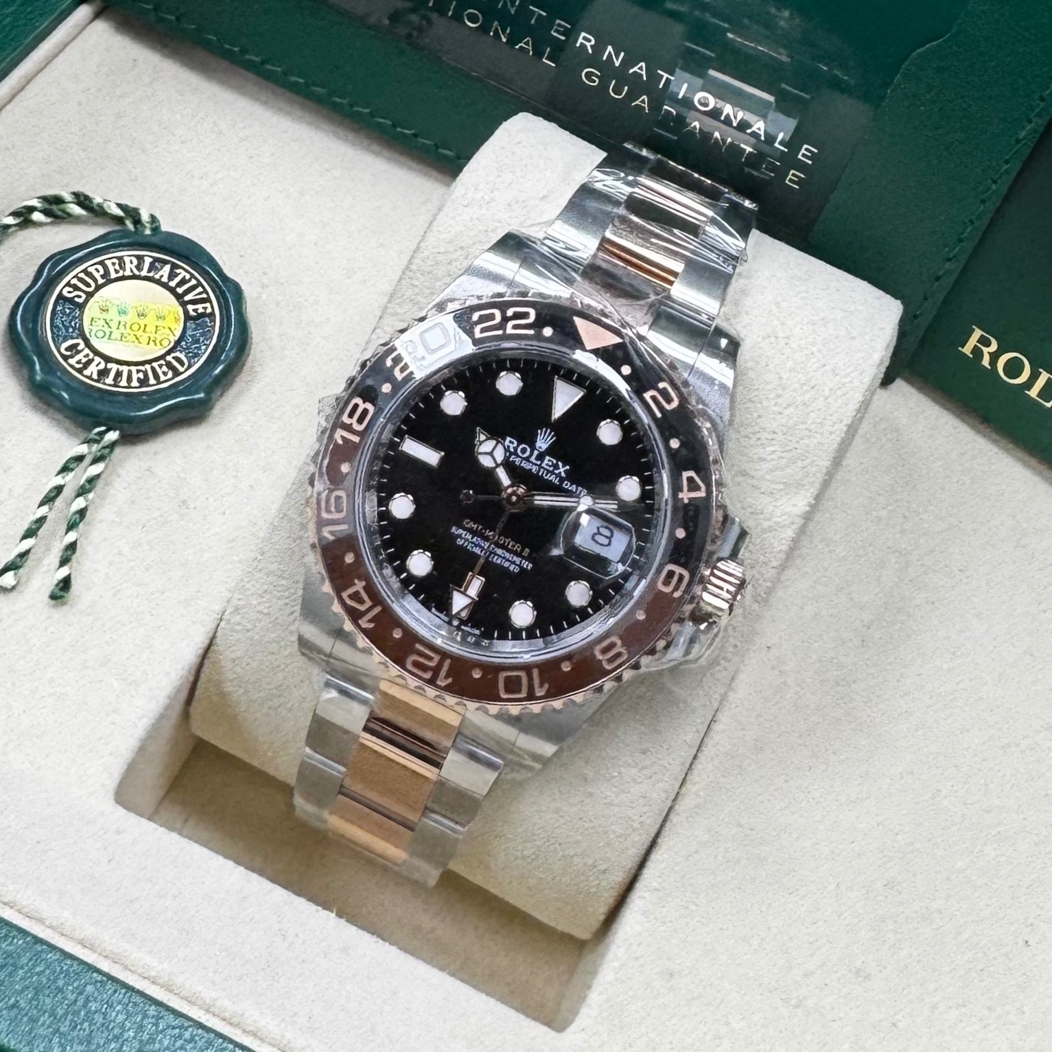 Rolex GMT-MasterII 2025 126711CHNR Auto 40 Black Dial Black/Brown Ceramic Bezel