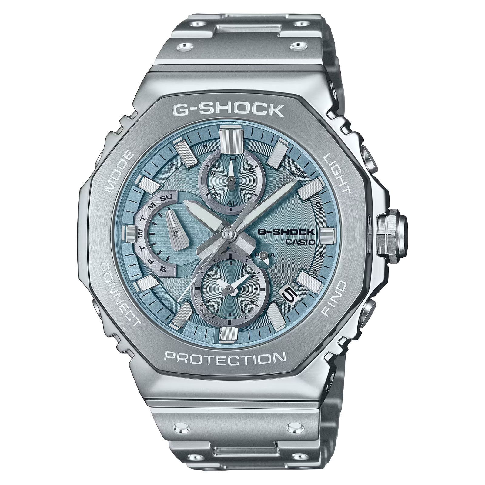 Casio G-Shock GMC-B2100 Series Blue Dial Stainless Steel Watch GMCB2100AD2A