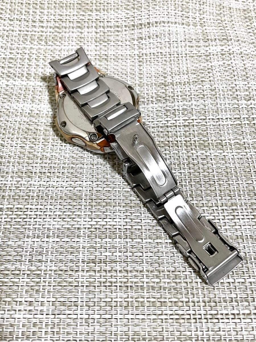 🟦 CASIO G-MS MSG-140 Digital Watch Vintage Y2K Full Metal Silver Brown Japan
