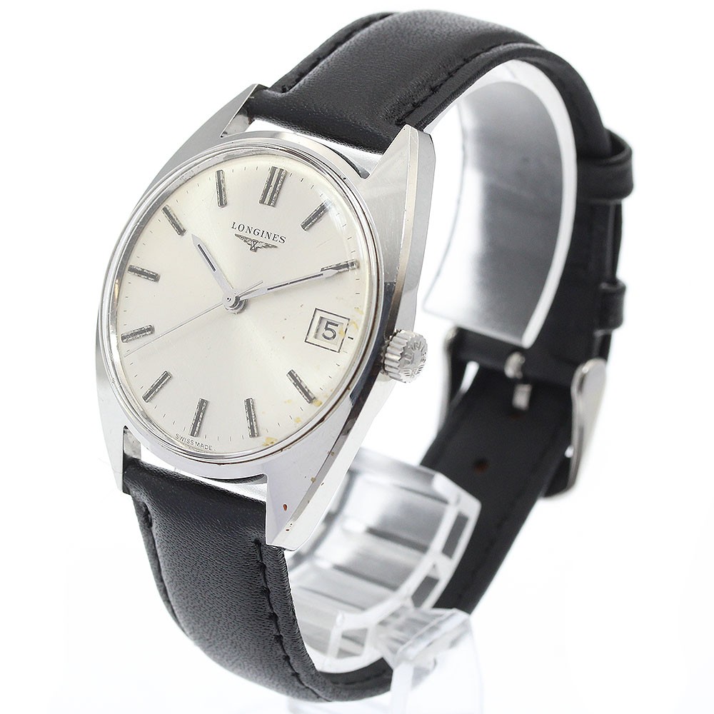 LONGINES Date cal.285 Vintage Silver Dial Hand Winding Men’s Watch_930771