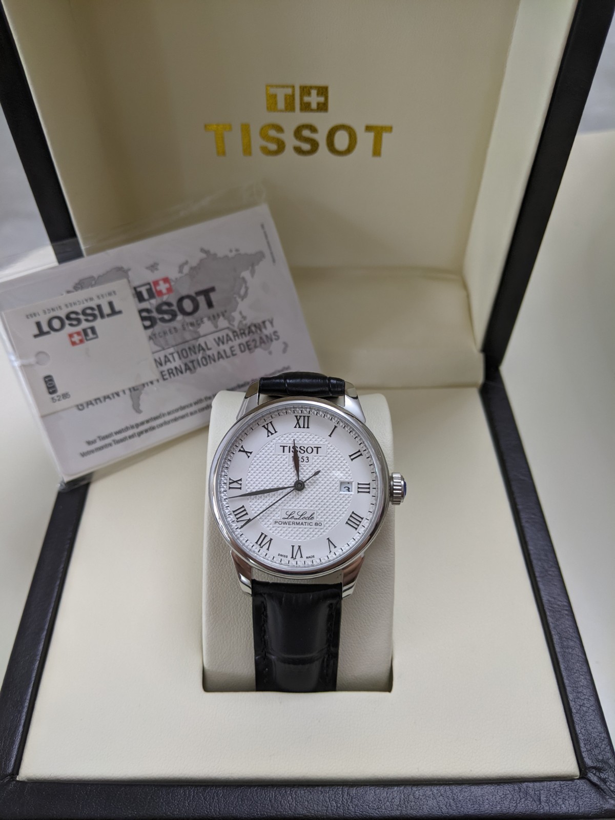 Tissot Le Locle Powermatic 80 Automatic Men’s Watch White Dial Box & Papers
