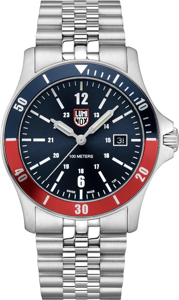 Luminox XS.0914 SPORT TIMER blue red silver Stainless Steel Men’s Watch NEW