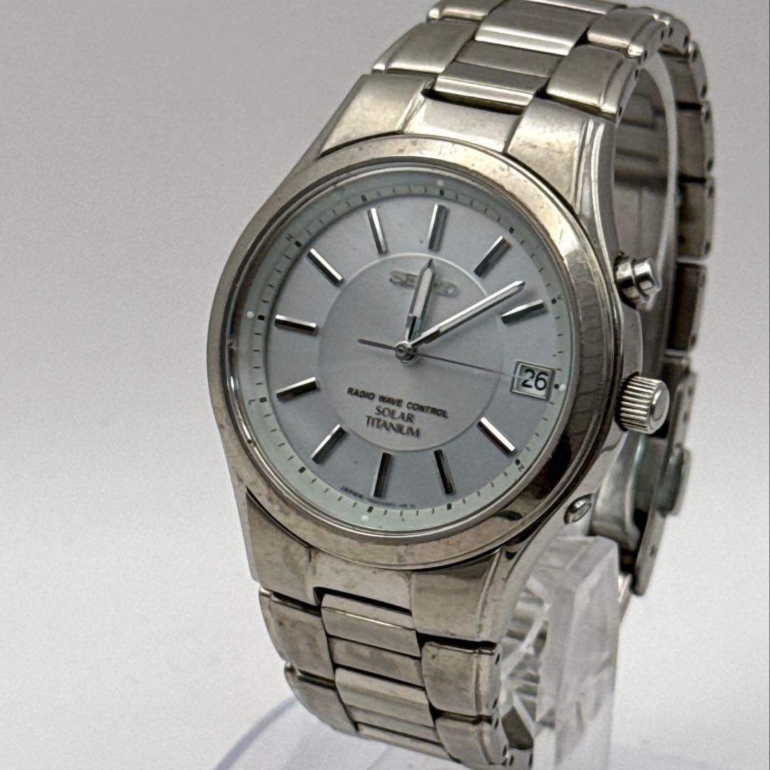 Seiko 7B22-0AD0 Radio Solar Titanium Men’s Watch No Box/Accessories