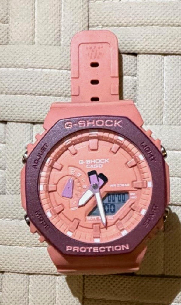 Casio G-SHOCK Pink Analog-Digital Quartz Resin Watch 200m Water-Resistant