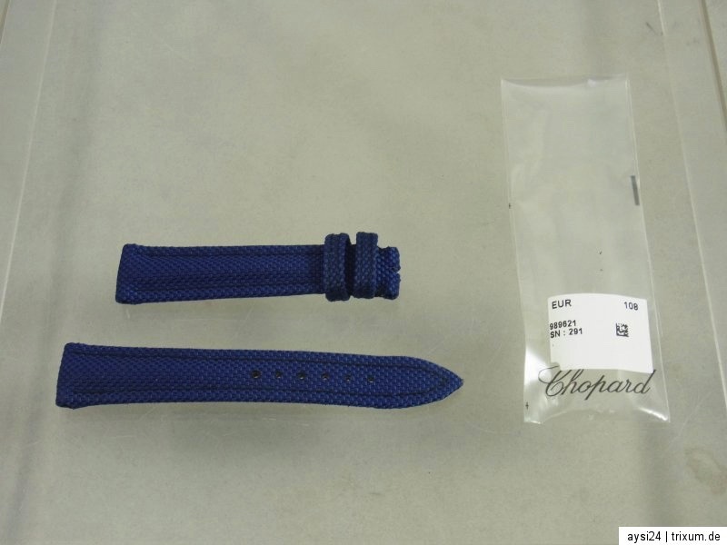 CHOPARD Leather Watch Replacement Strap 19mm Fabric + Leather | n20