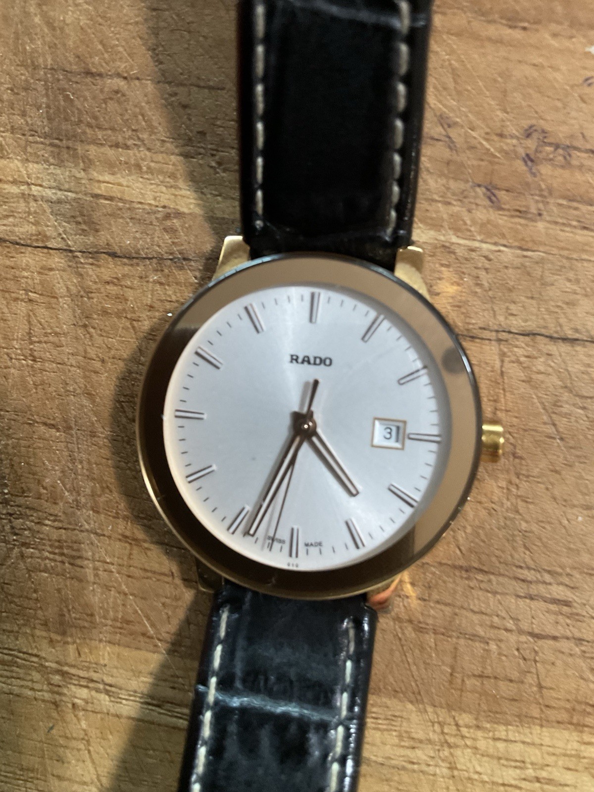 RADO Centrix 3055 WHITE Dial ROSE GOLD Stainles STEEL Water RESISTANT SWIS Watch