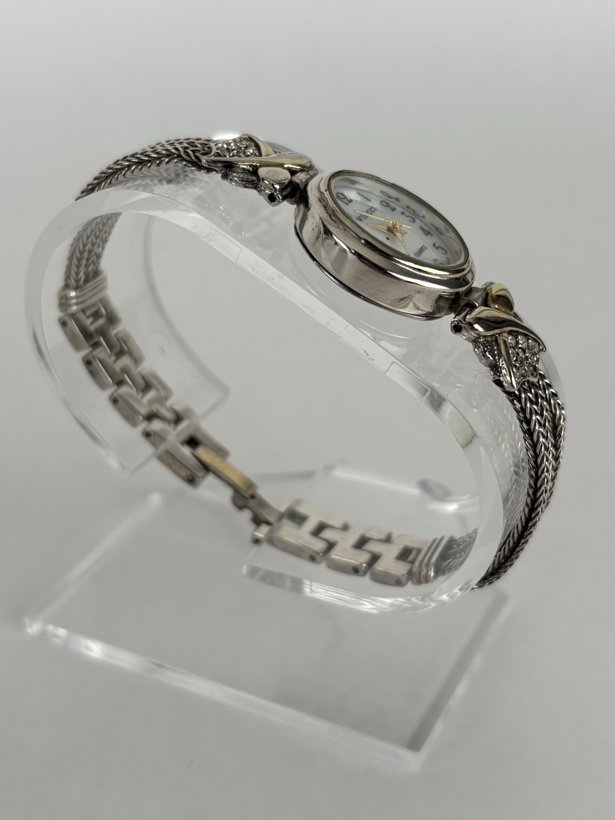 Wincci 18mm Sterling Silver Plated Quartz Watch w/Bracelet & New Battery