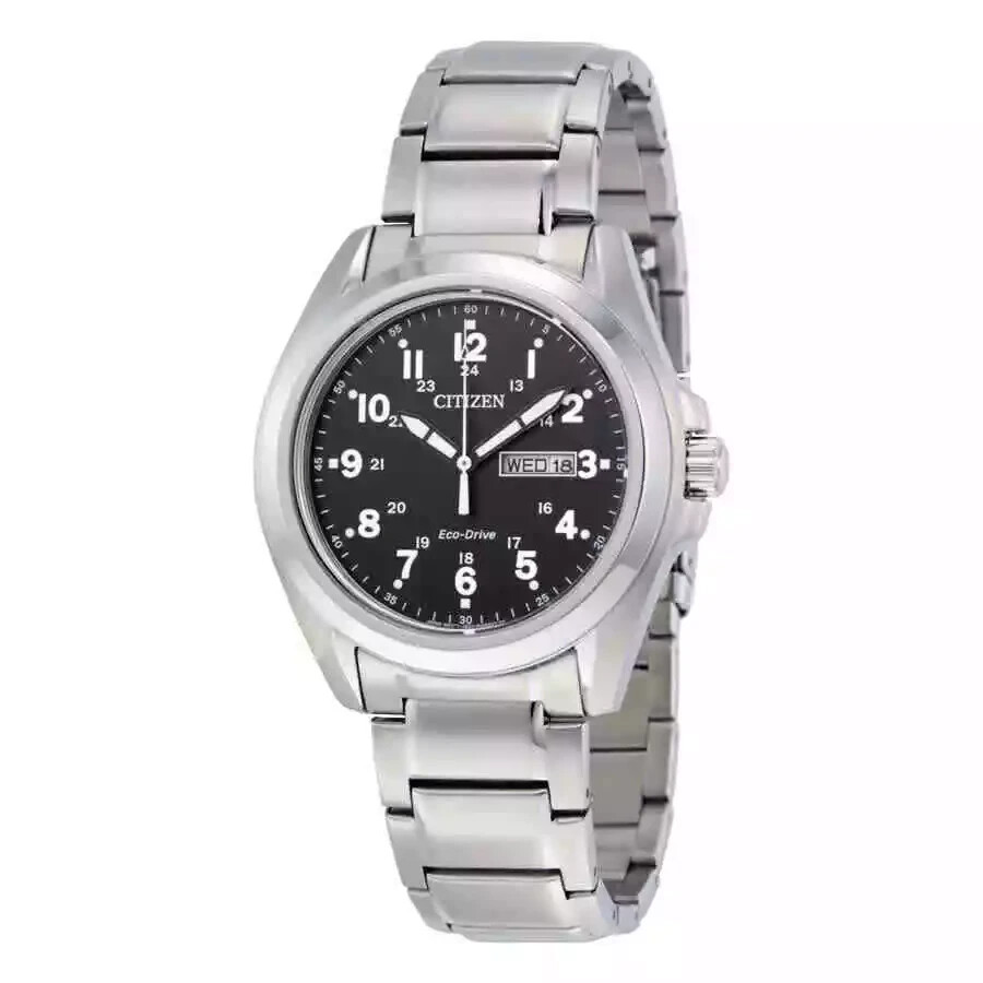 Citizen Men’s Sport Black Dial Day and Date Eco-Drive Watch – AW0050-82E NEW
