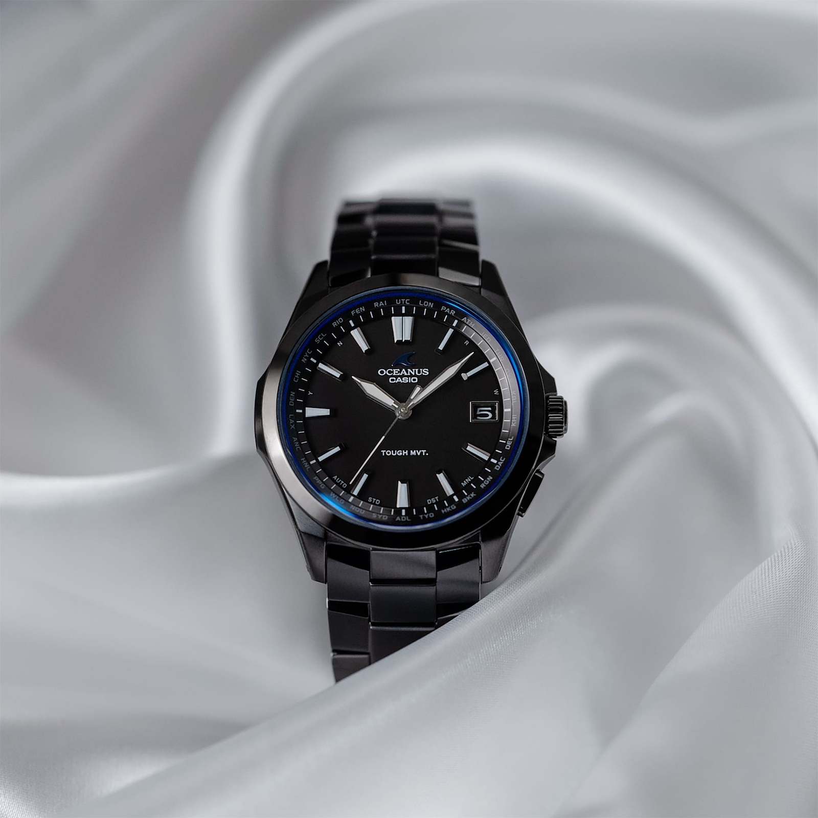 CASIO OCEANUS OCW-S100B-1AJF Titanium Radio Solar Watch Black 41.5mm