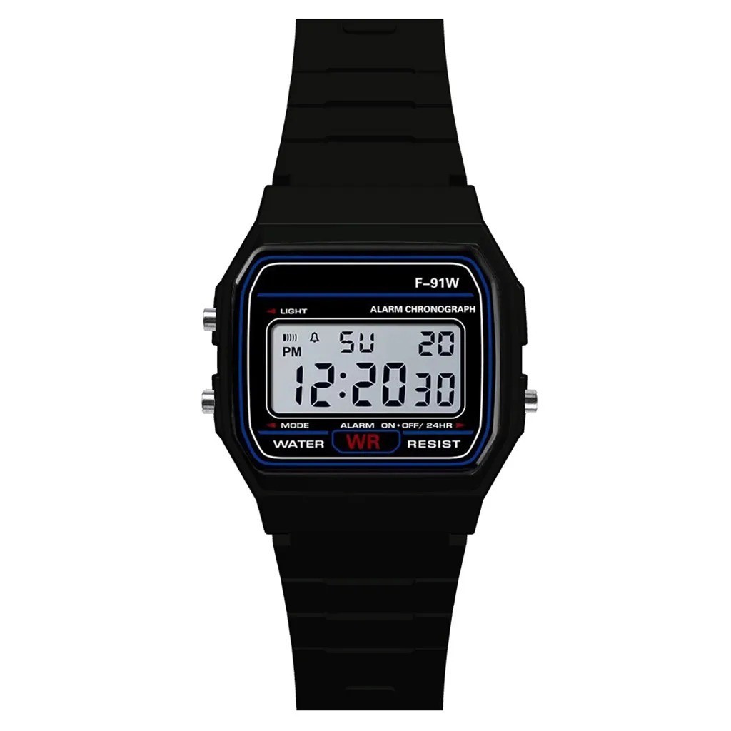 Casio F-91W Style Digital Watch Men Women Unisex Retro Sport Stopwatch Alarm Lig