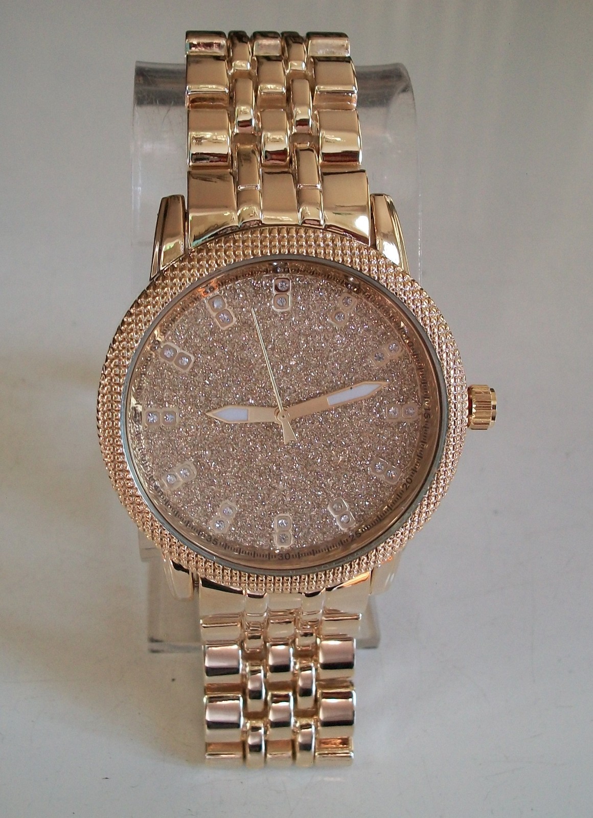 Men’s gold & silver finish glitter/plain fashion casual hip hop watches