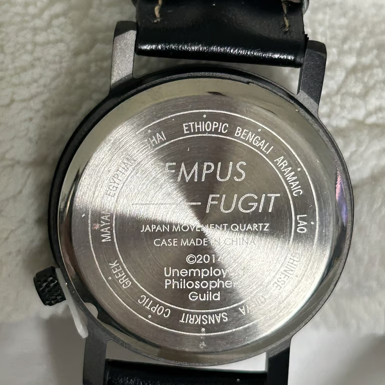 Unemployed Philosophers Guild Higgs Boson Watch Science Physics Tempus Fugit