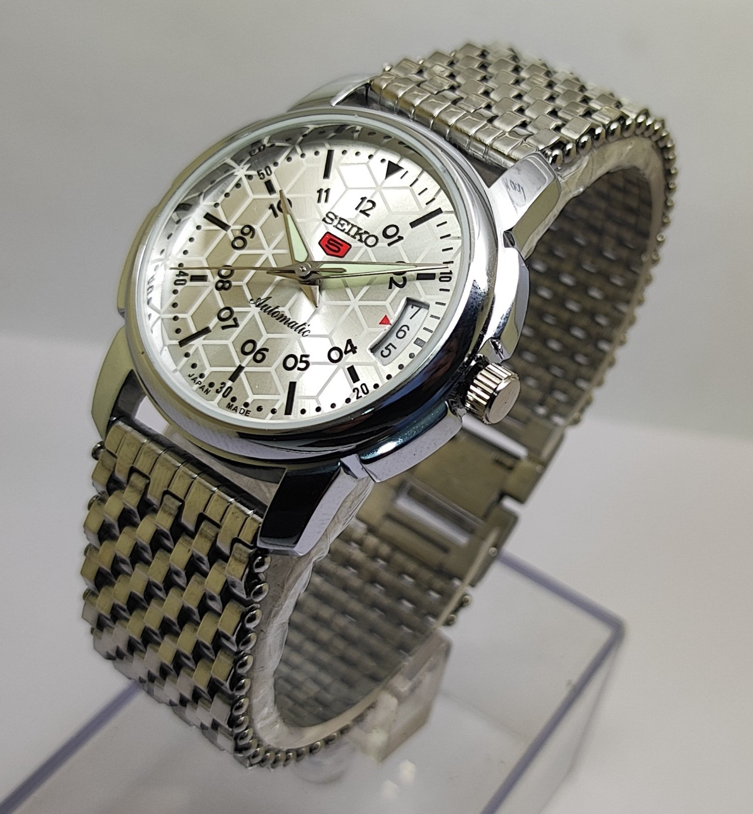 Refurbished Automatic Men’s Watch Day Date | Classic Vintage Style | Steel Strap