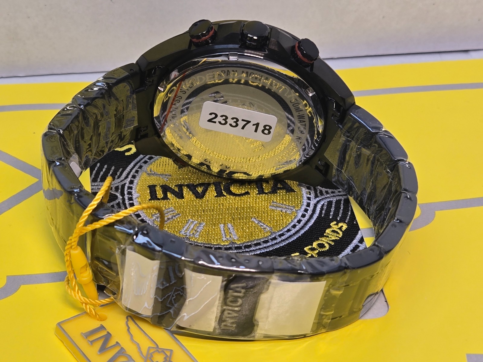 Invicta Aviator Interceptor Men Watch 50mm Black Steel Chrono w/ Slide Bezel NEW