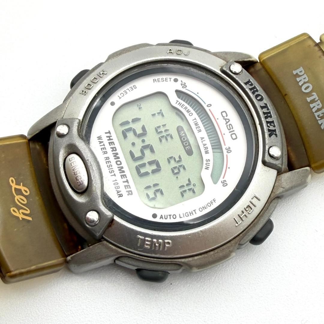 Casio Watch Pro Trek New Battery Light Temperature Measurement Rubber Men’s