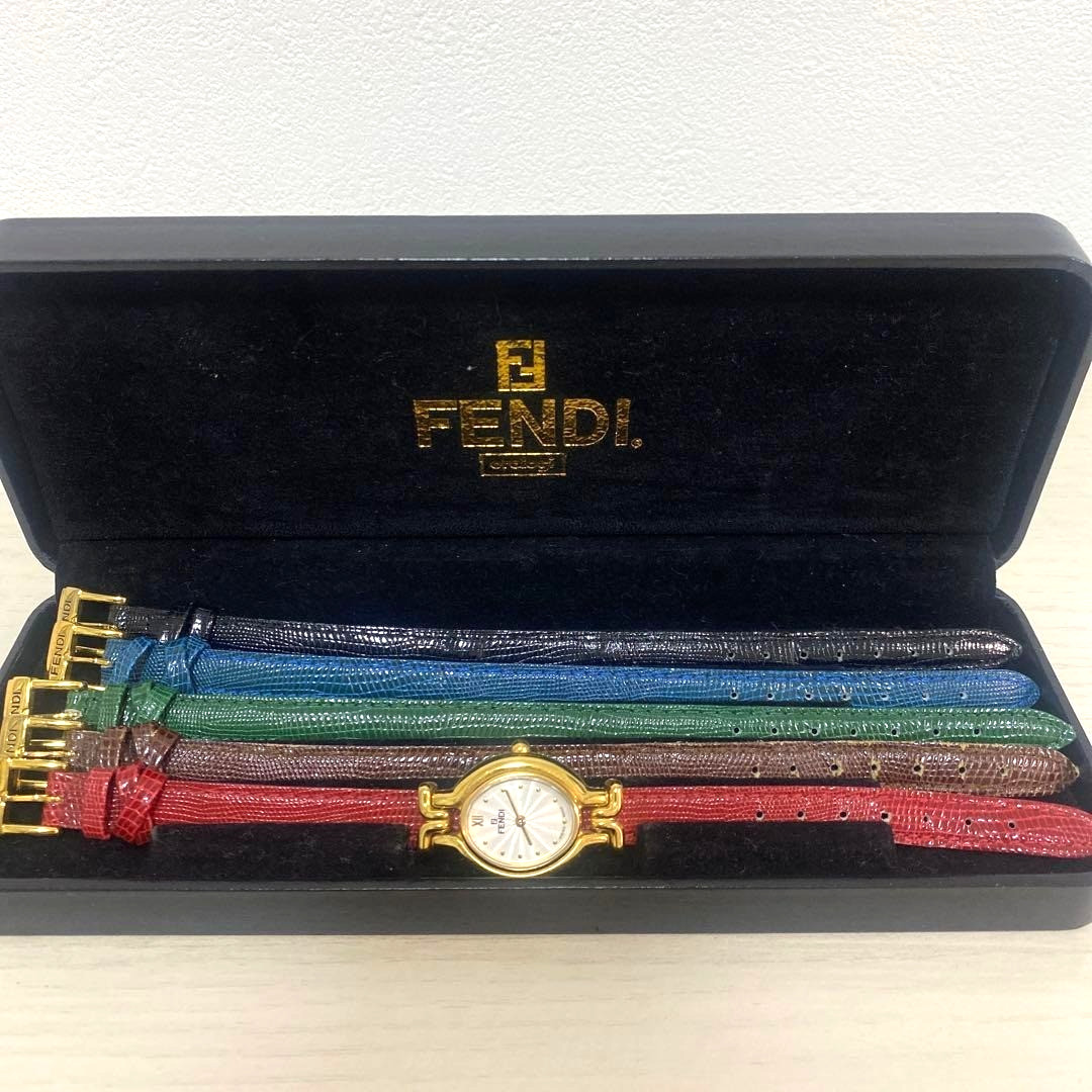 FENDI 640L Ladies Quartz Watch Chameleon Change Interchangeable Strap Analog