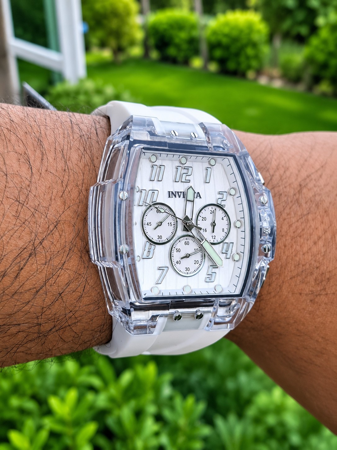 Web £135 Invicta S1 Rally 45481 Men’s Chronograph Watch White/Clear New Boxed