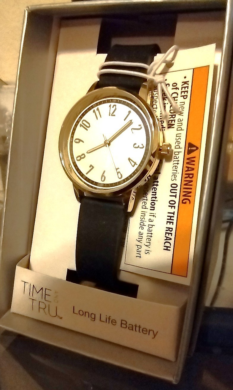 Time & Tru Women’s Wristwatch, NIB, 1.3″ dia face, quartz, long life battery