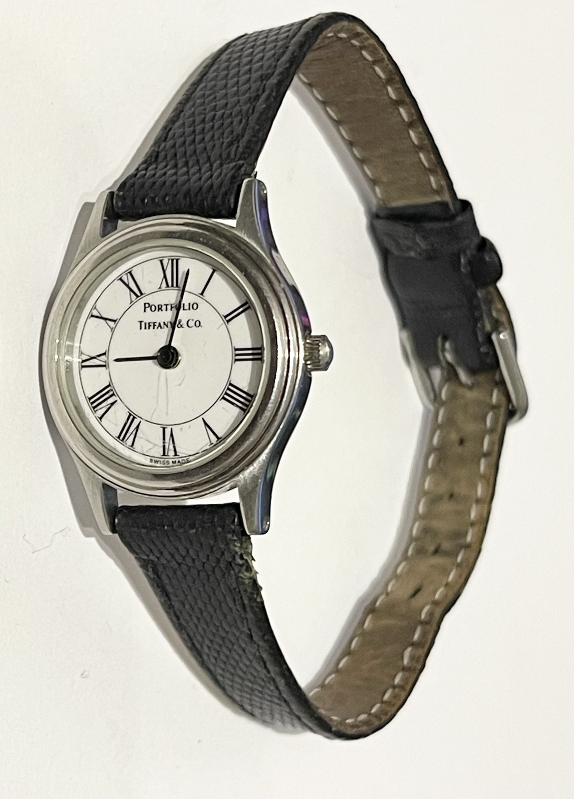 Portfolio by Tiffany & Co Womens Swiss Quartz Watch Roman Dial Runs☚☚👀