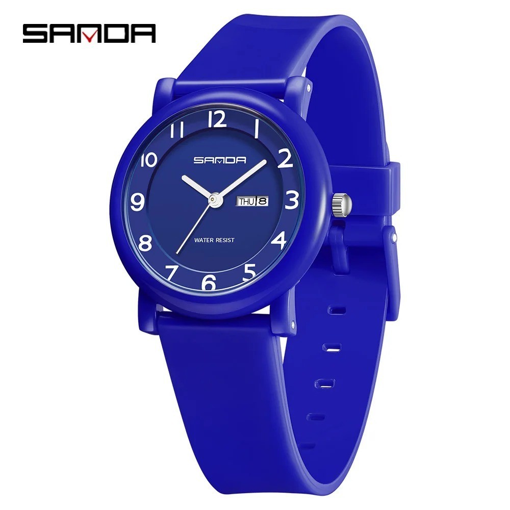 SANDA 3325 Kids Quartz Watch Waterproof Luminous Date Week Sport Boys Girls
