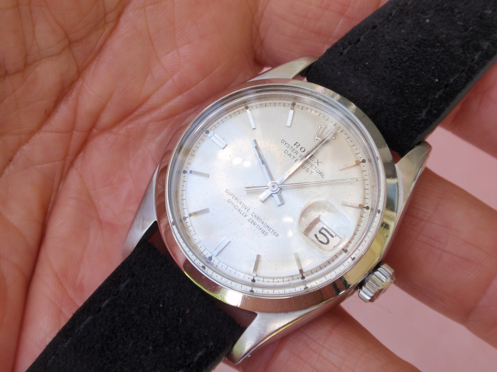 1966 Rolex Datejust 1600 Smooth Bezel 36mm Automatic Watch
