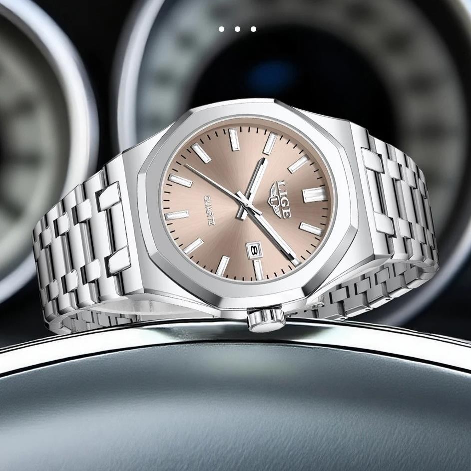 42MM LIGE Luxury Quartz Diver Watch Men’s Stainless 30M Waterproof Luminous NEW