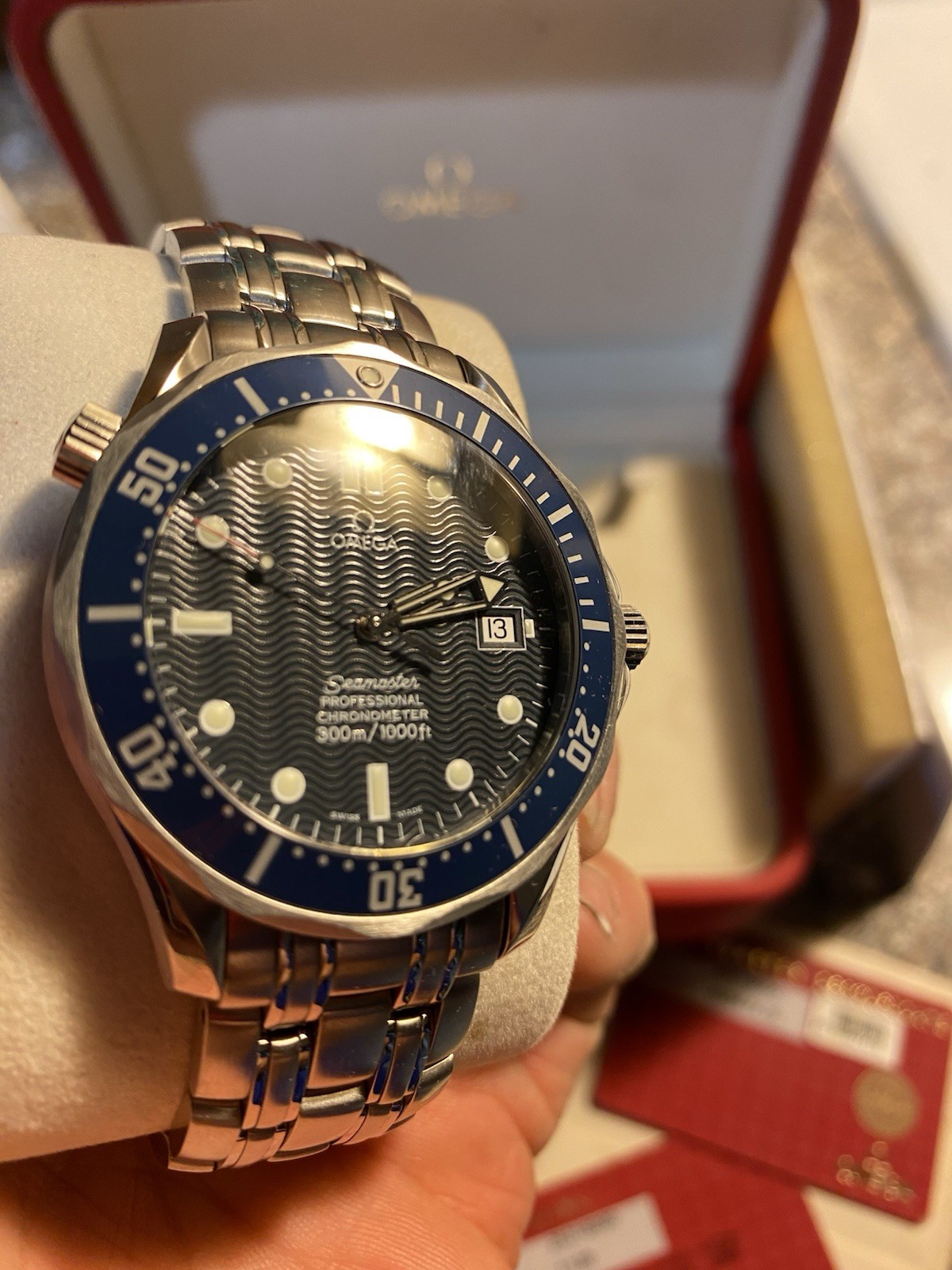 OMEGA Seamaster Professional Automatic Blue/Black Dial 300m box set