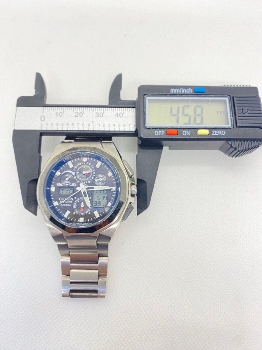 Operational Citizen Attesa Titanium Eco Drive Jet Setter CITIZEN Radio Solar CIT