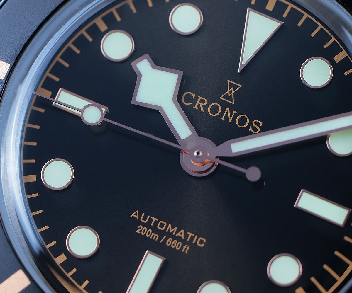 CRONOS Men Automatic Watch 39mm Mechanical Wristwatch Sapphire 20Bar PT5000