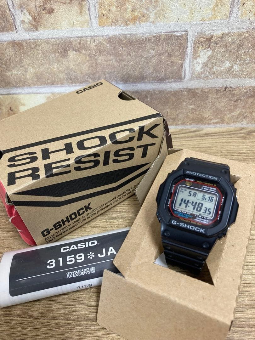 G-SHOCK 3159 JA Digital Watch Black Used 25cm Comes with Box and Manual G517