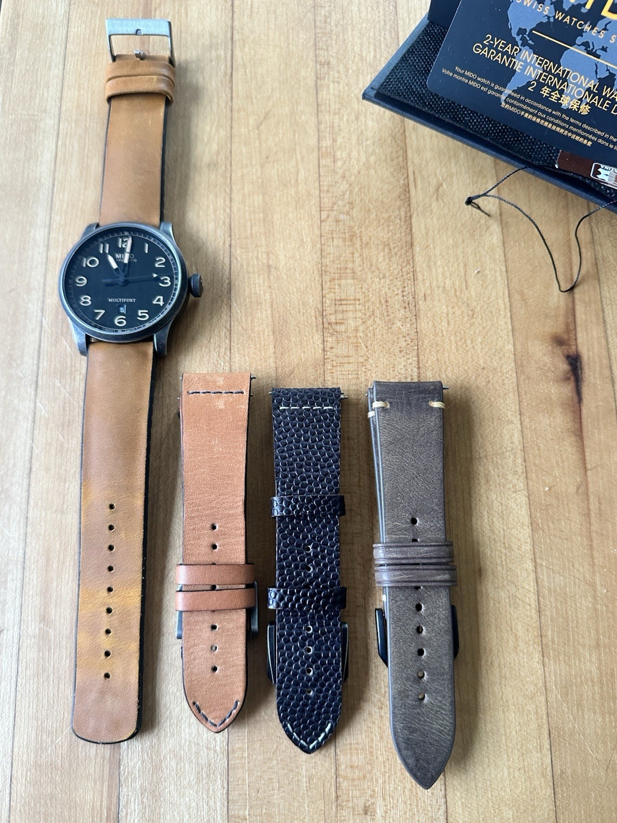 Mido Multifort Escape Horween Edition Full Set Limited & Xtra Leather Straps