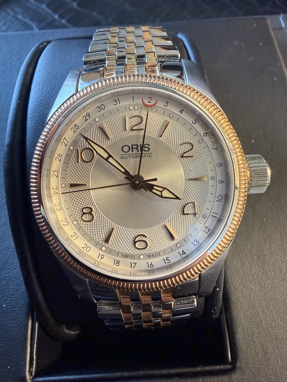 Oris Big Crown Pointer Date 40mm Auto Silver Dial Two-Tone B&P model 7679 4331