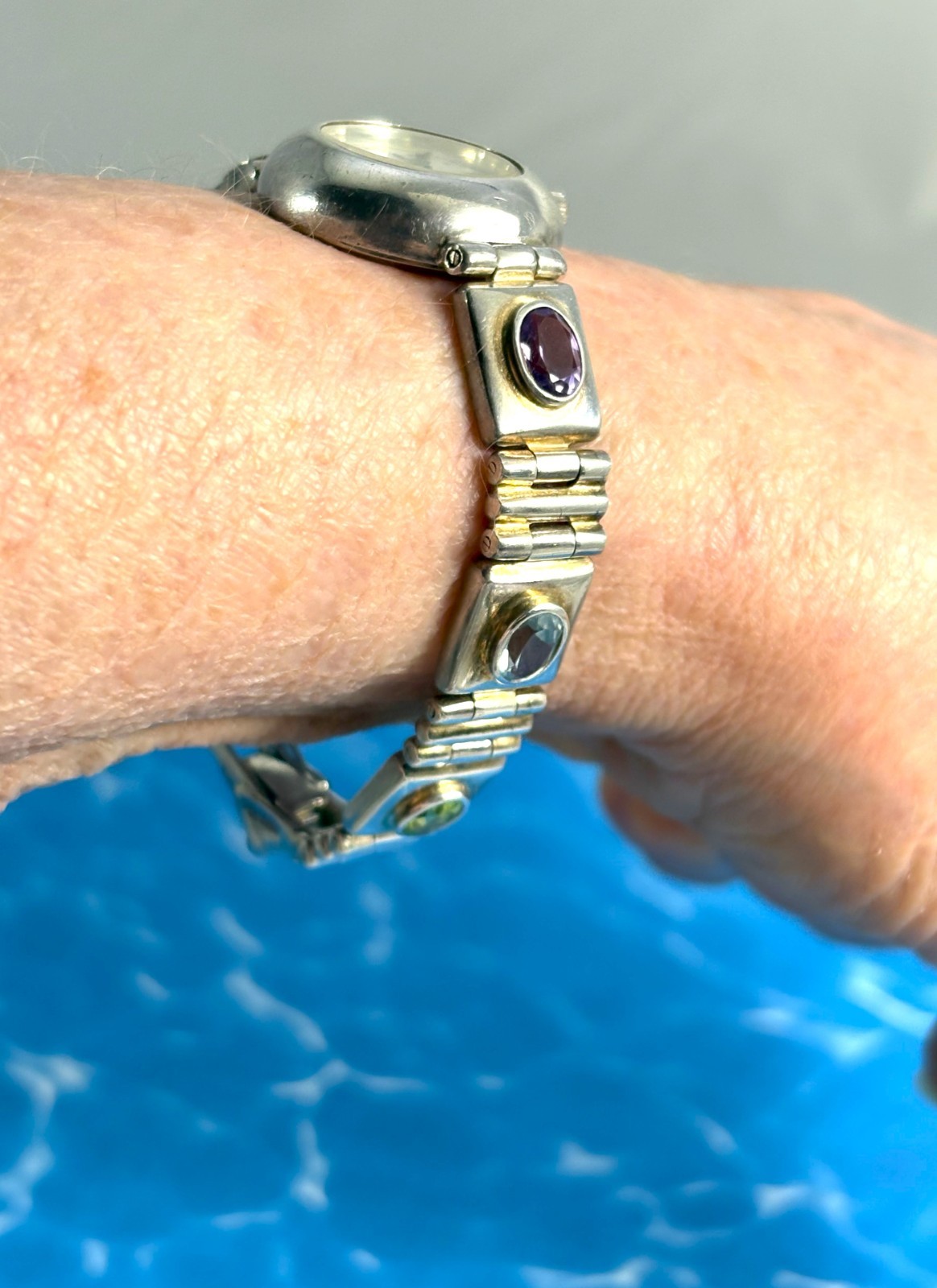 Sterling Silver Gemstone Watch Thailand Small