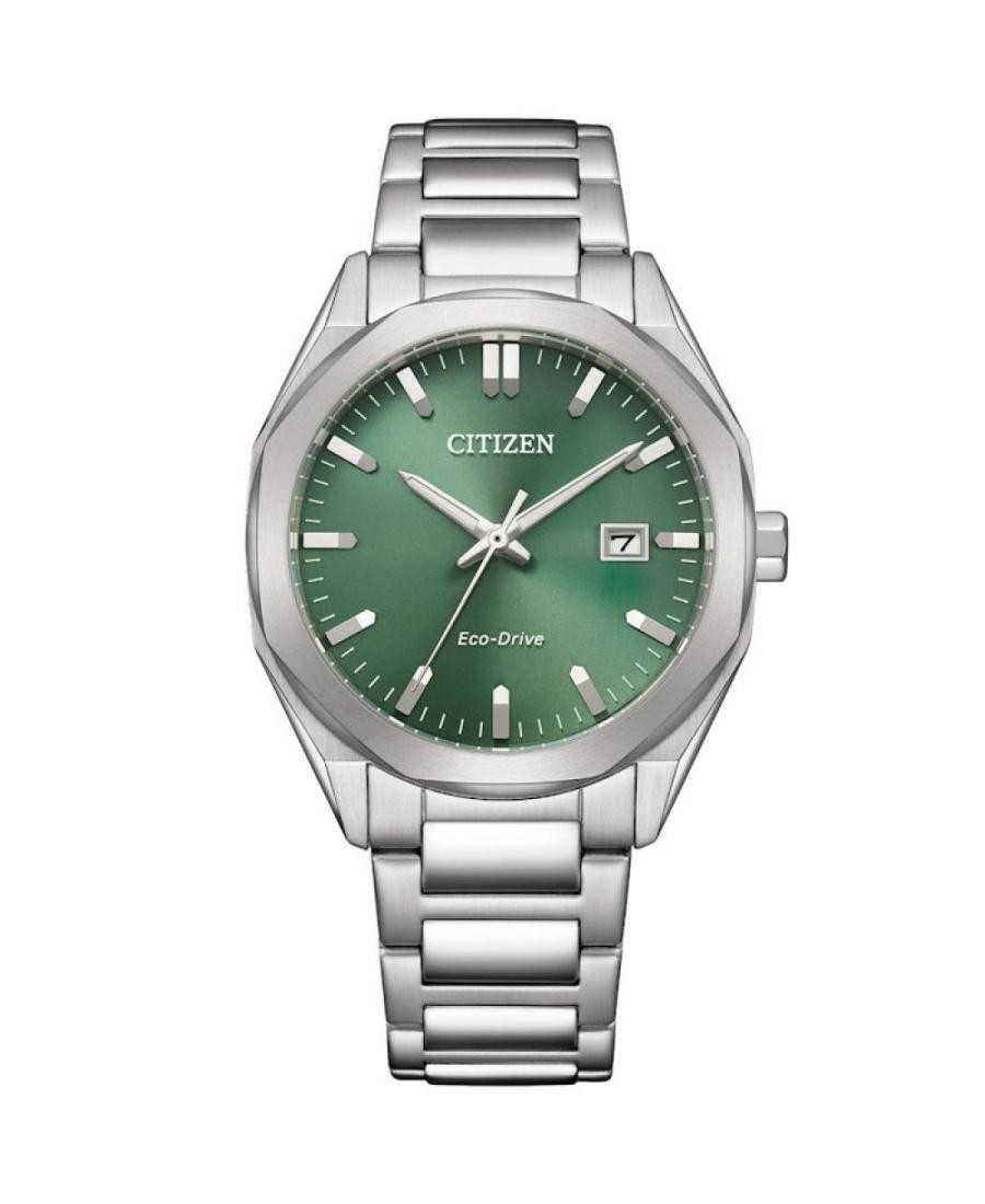 CITIZEN Men Analog Eco-Drive Casual Watch Classic Dress Green Dial Waterproof Ro